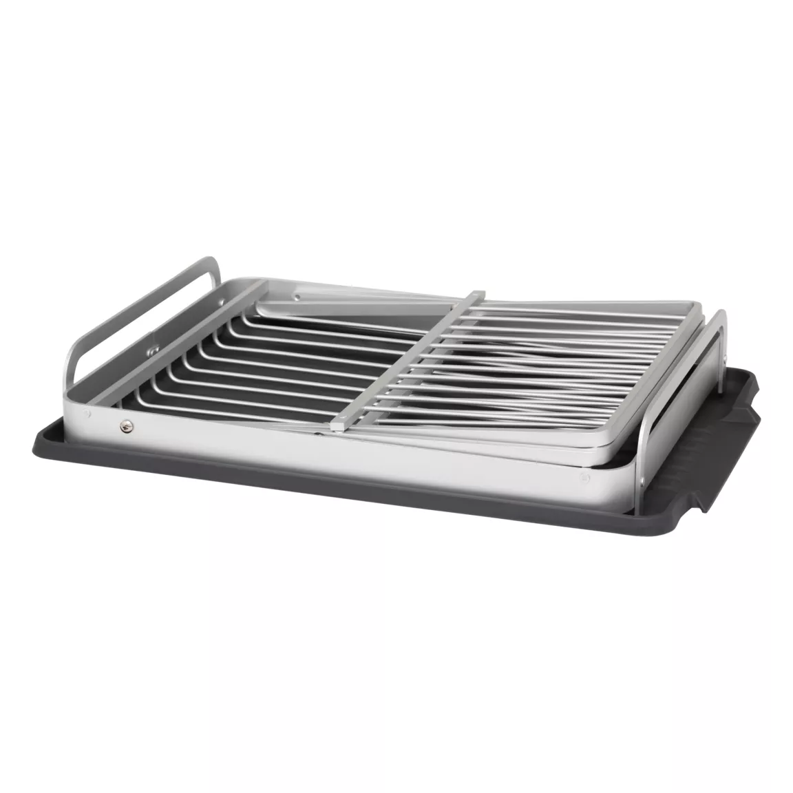 Egouttoir de cuisine pliant en aluminium (44 x 31 cm) Splash Gris