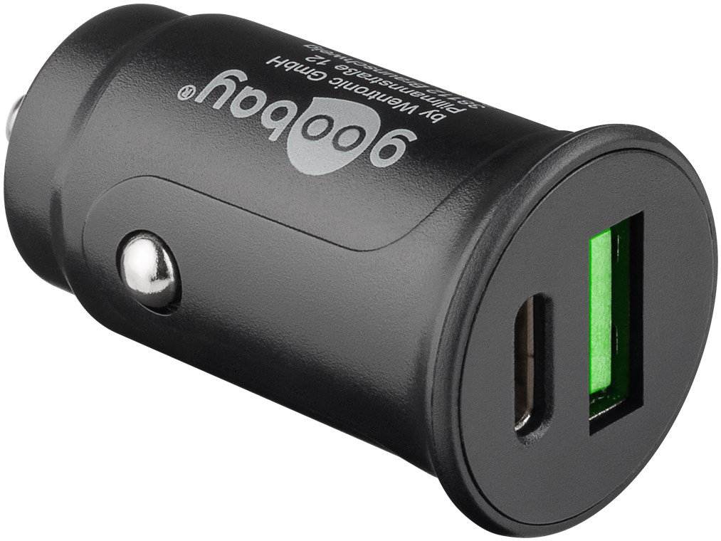 (30W) USB C / USB A Auto KFZ Ladegerät Schnellladegerät für Zigarettenanzünder Power Delivery (55634) - Schwarz