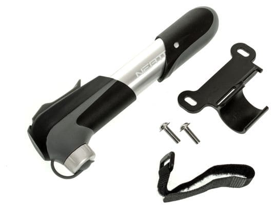 NEATT Minipompe à main 7'' (Max 80 psi/5 bar) Noir/Argent