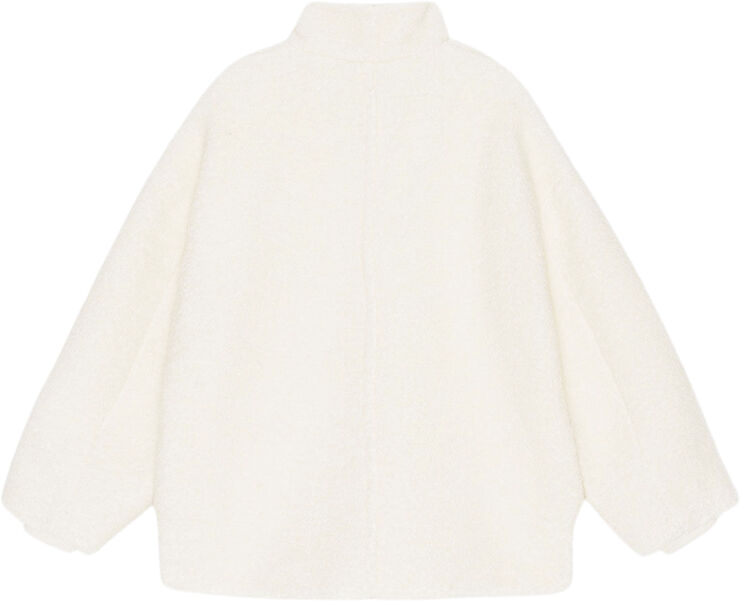 Ganni Boucle Wool Shoulder Jakke Egret