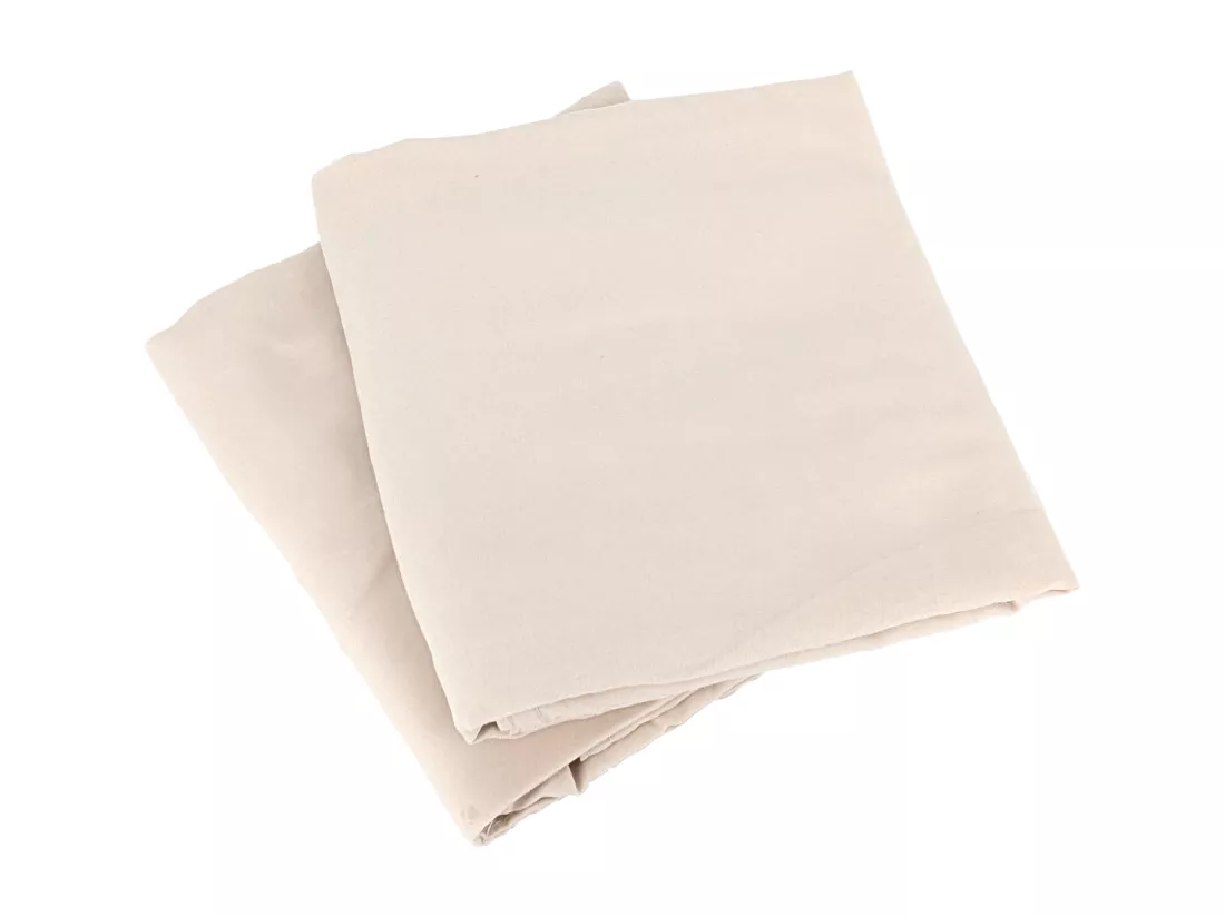 Parure 240x220 cm MILA polyester micro lavée marron sable 3 pièces