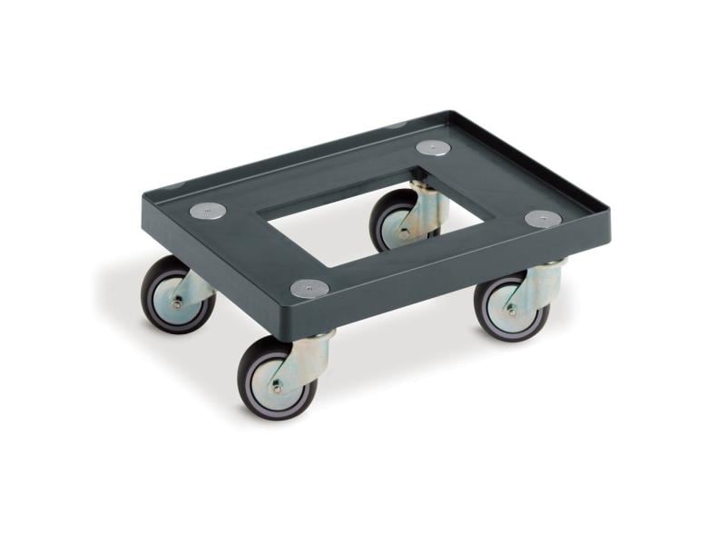 Utz Transportroller 100 kg, 400 x 300 Dunkelgrau Mit Feststellbremse, dunkelgrau
