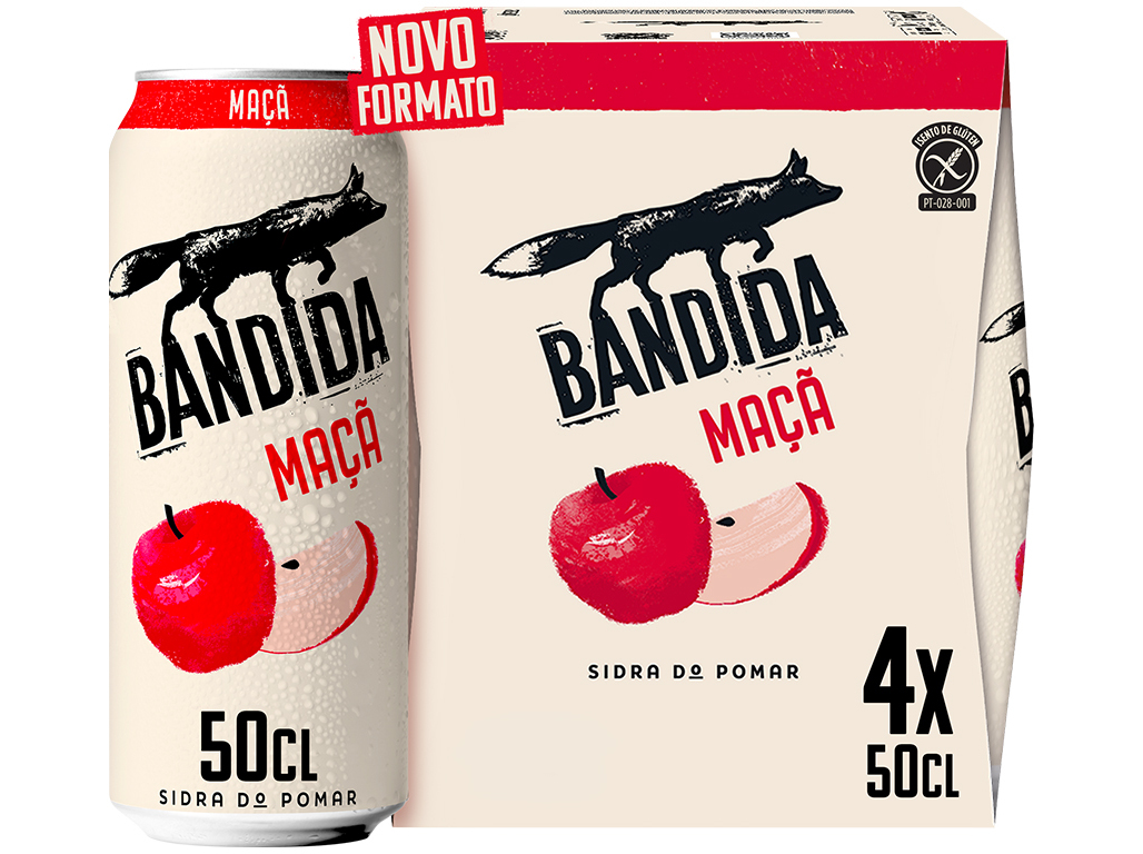 SIDRA BANDIDA DO POMAR MAÇÃ LATA 4X0.50L