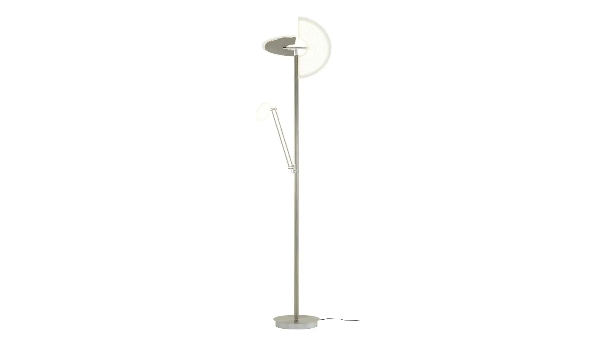 Meisterleuchten LED-Deckenfluter, 3-flammig, Nickel-matt/ chrom