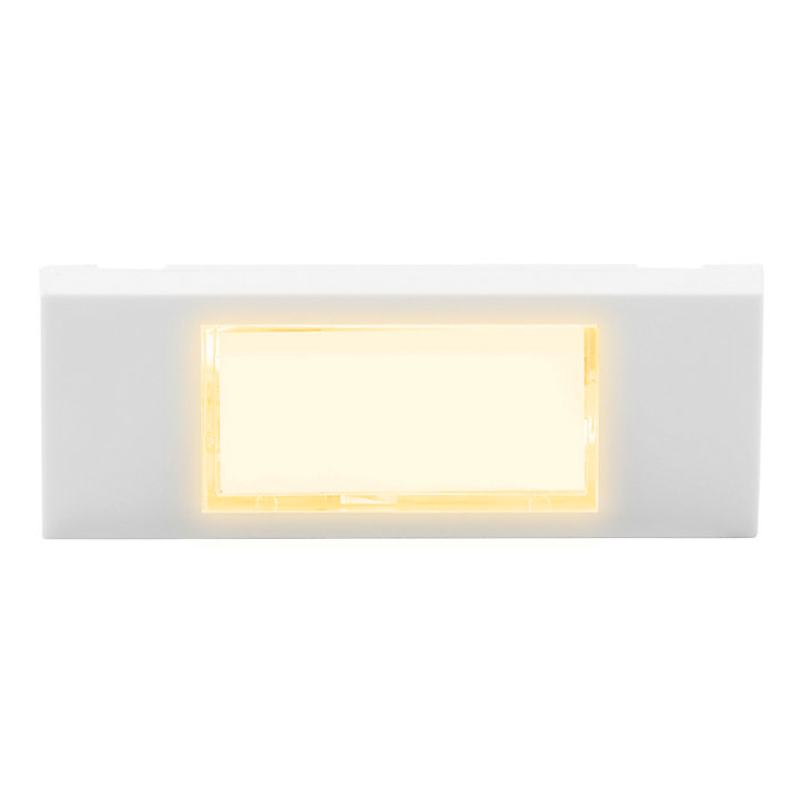 Bouton de sonnette filaire lumineux Blyss blanc horizontal