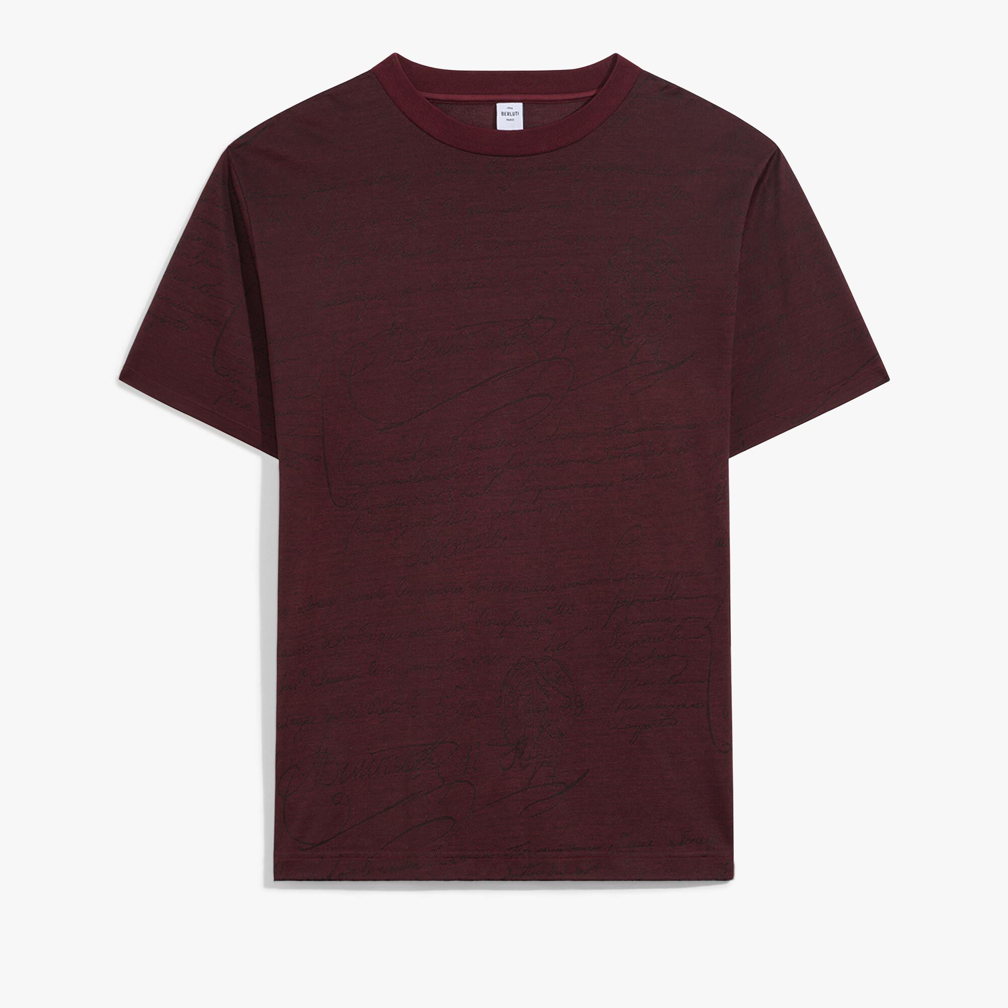 T-Shirt En Jacquard Scritto All-Over