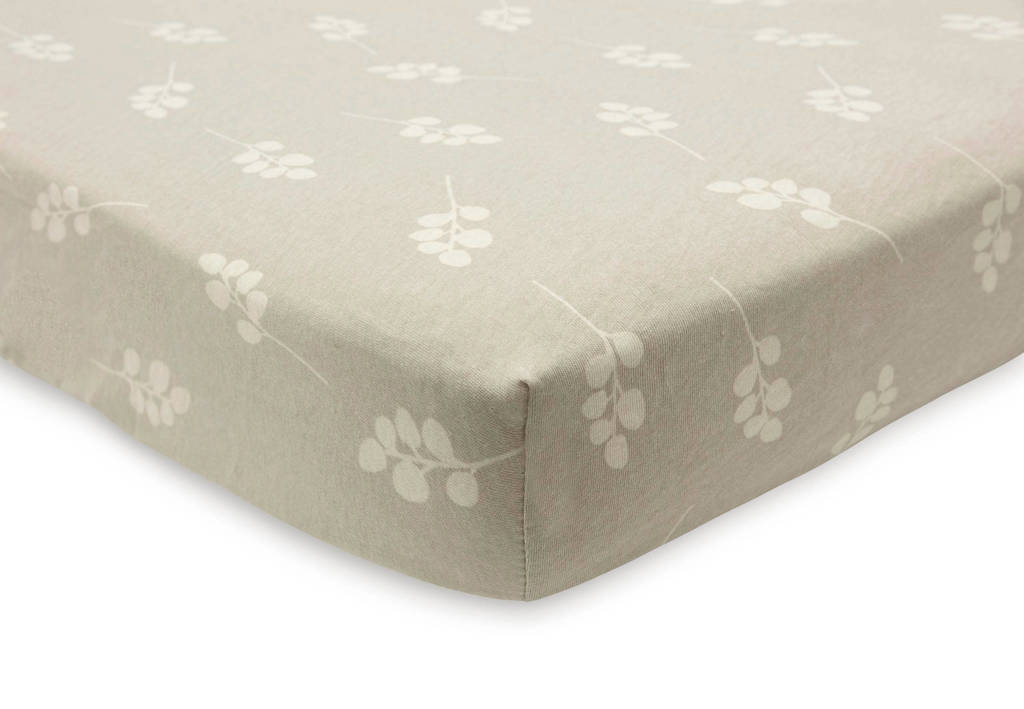katoenen jersey ledikant hoeslaken 70x140cm Twig - Olive Green
