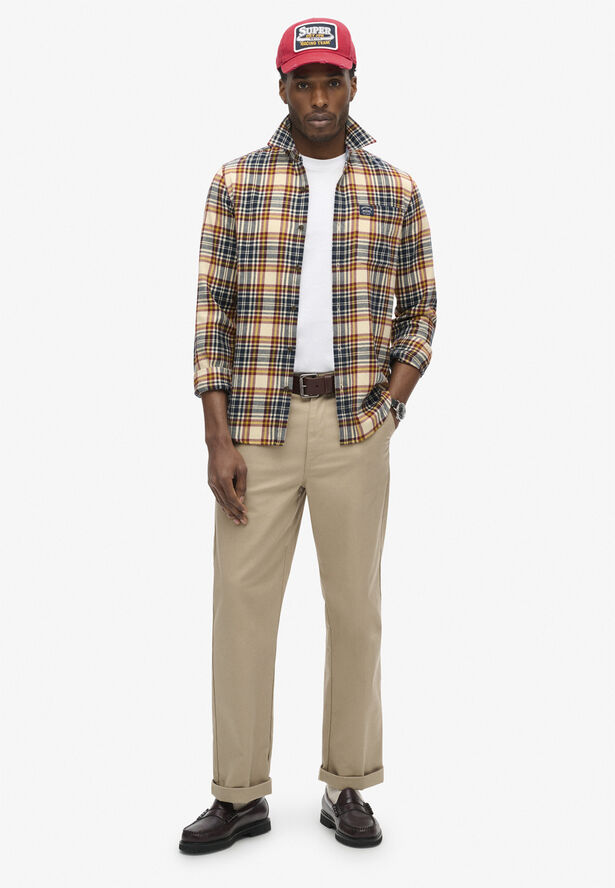 Superdry L/S COTTON LUMBERJACK SHIRT Portland check white