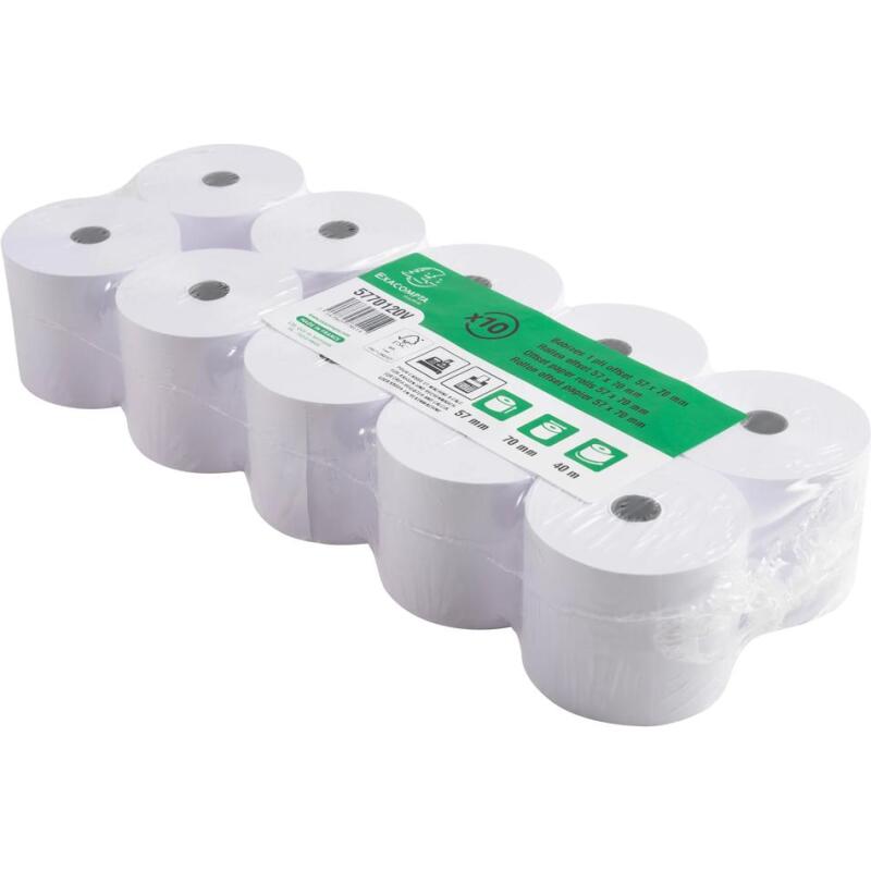 Bobines Caisses, Calculatrices Exacompta 5770120V - l 57 mm x L 40 m, Ø 70 mm - 1 pli(s) - paquet de 1