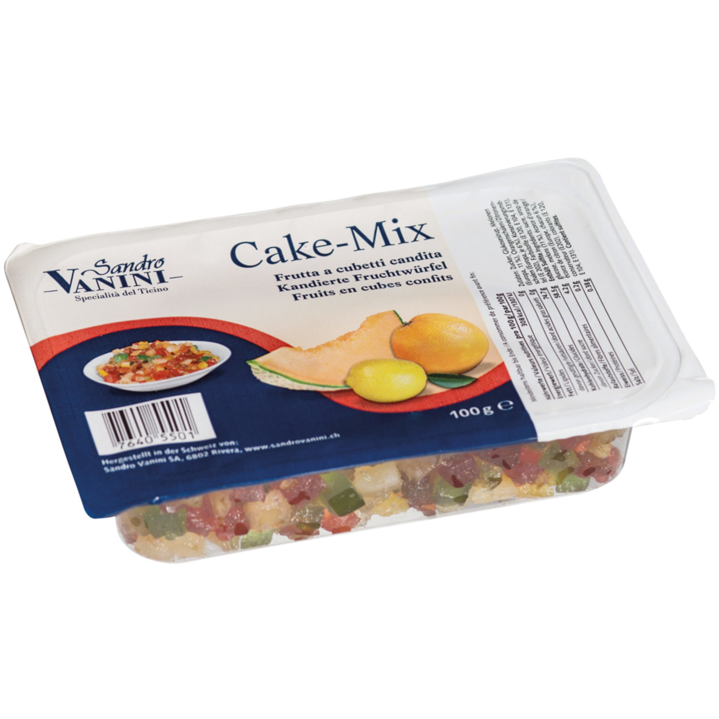 Vanini Cake-Mix Kandierte Fruchtwürfel