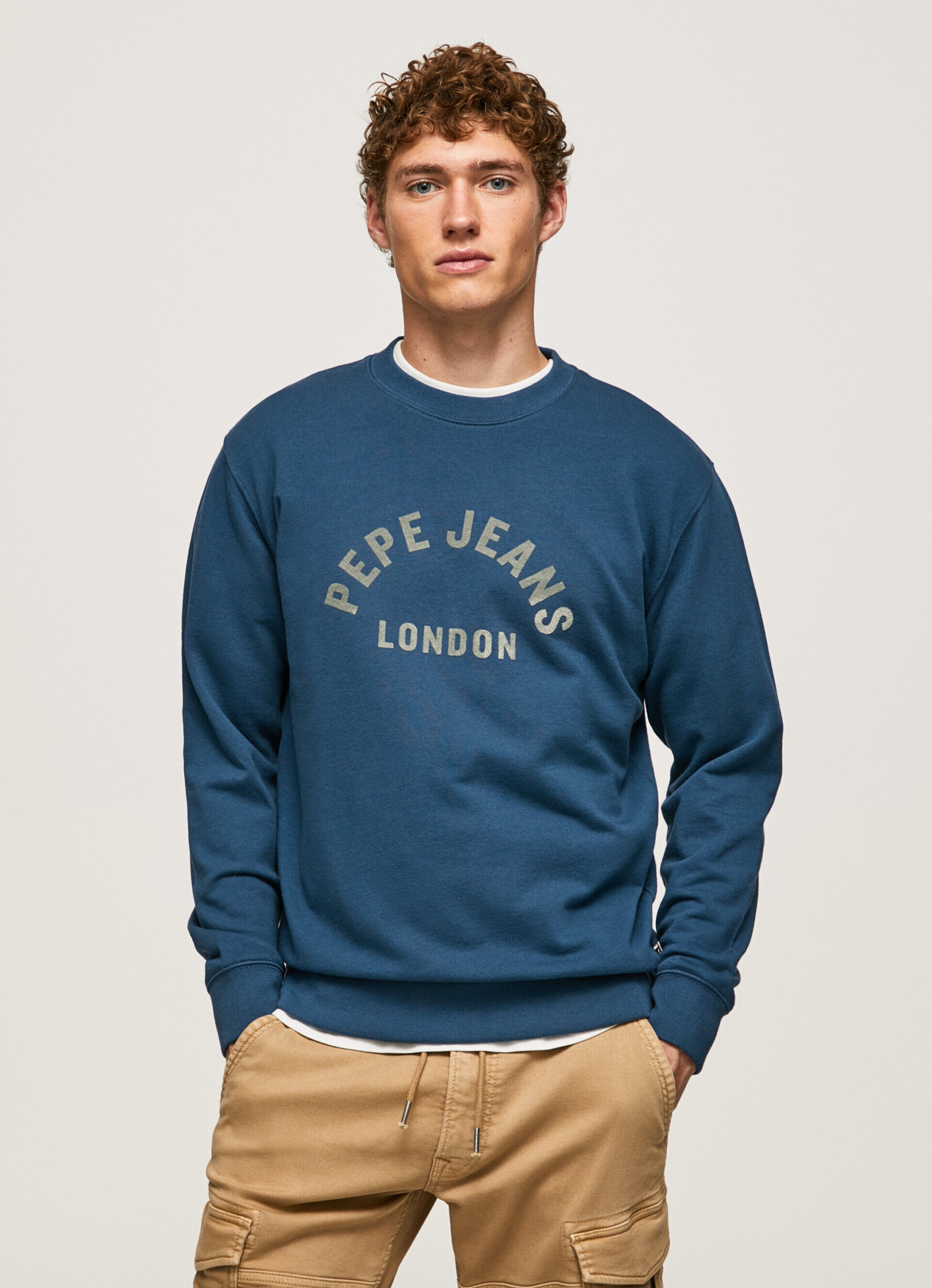 MOLETOM COM LOGOTIPO ESTAMPADO - Jarman Azul