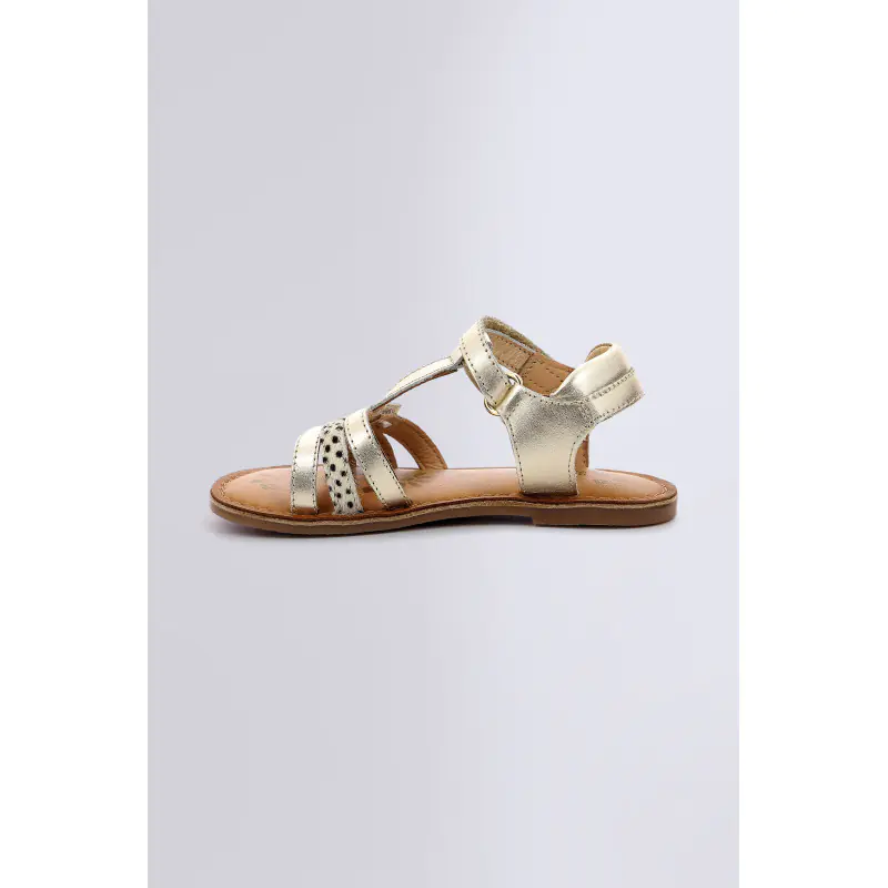 DIAMANTO OR PONY SANDALES Cuir Fille