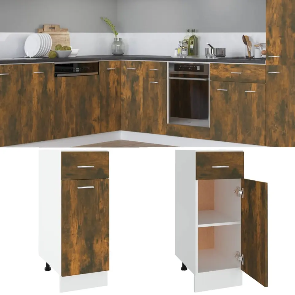 vidaXL - Ladekast - Bruin - Bewerkt hout