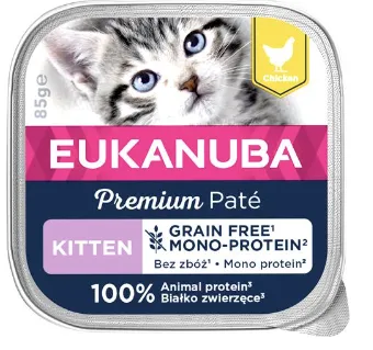 Eukanuba Euk Cat Kitten Chicken Pate Mono 12x85g