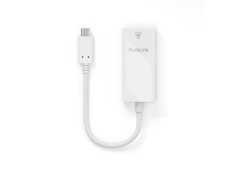 PureLink Netzwerk-Adapter IS260 USB-C - RJ-45, weiss USB-C Netzwerkadapter mit 1 Gbps LAN