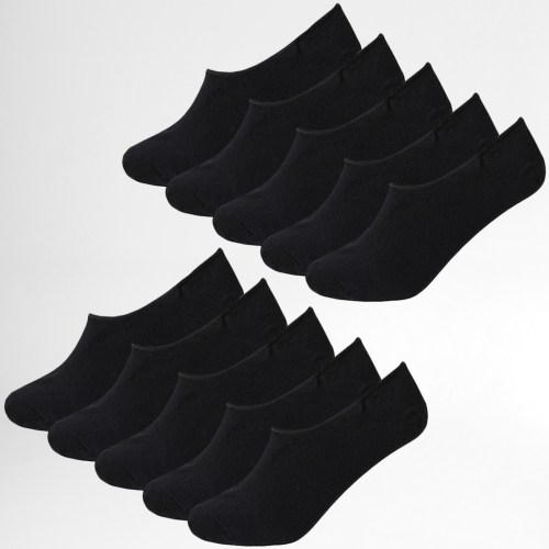 Lot De 10 Paires De Chaussettes Basses Basic 12192330 Noir