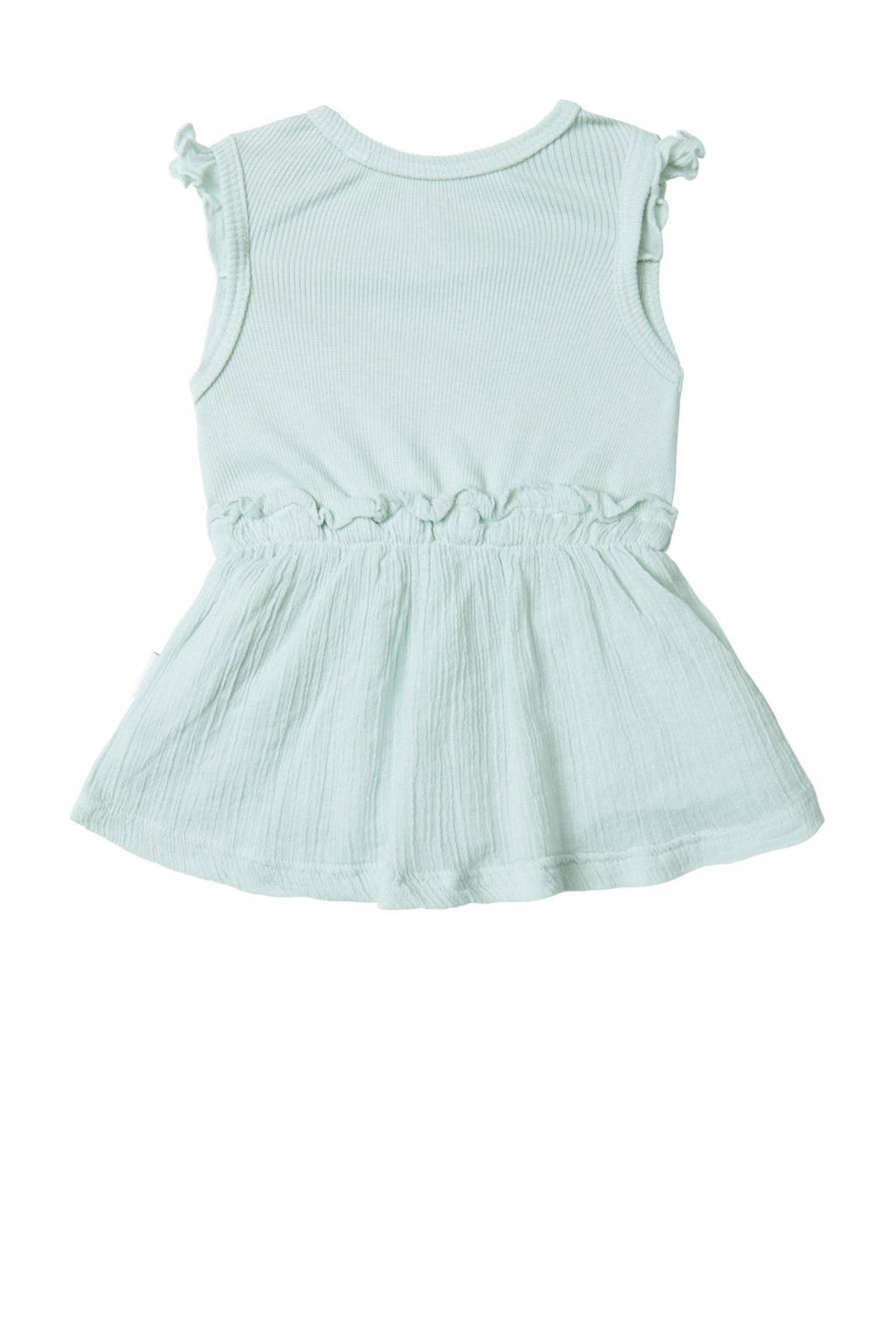 Noppies baby jurk met printopdruk en ruches mintgroen