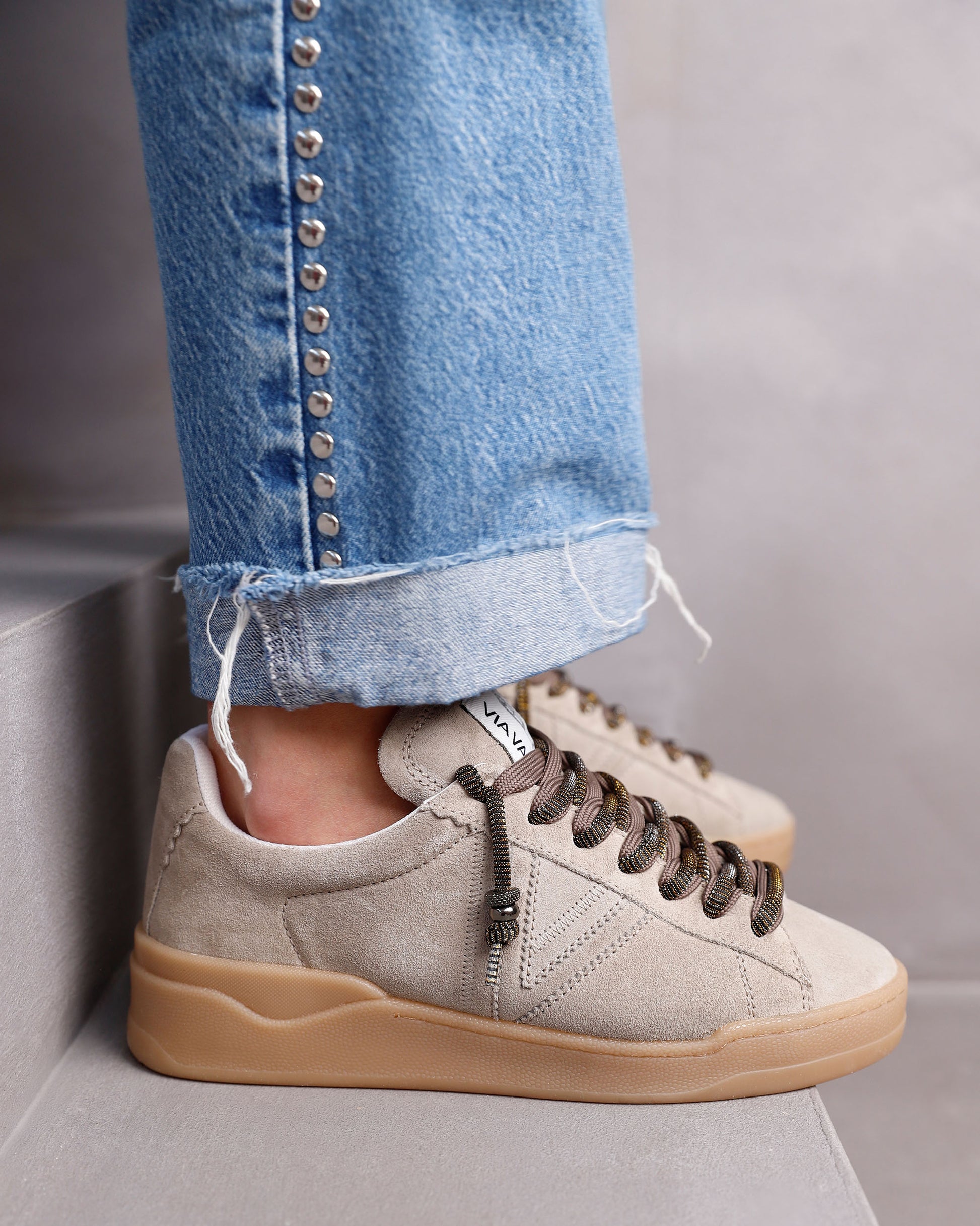 VIA VAI grijze dames sneakers Sam Kyli