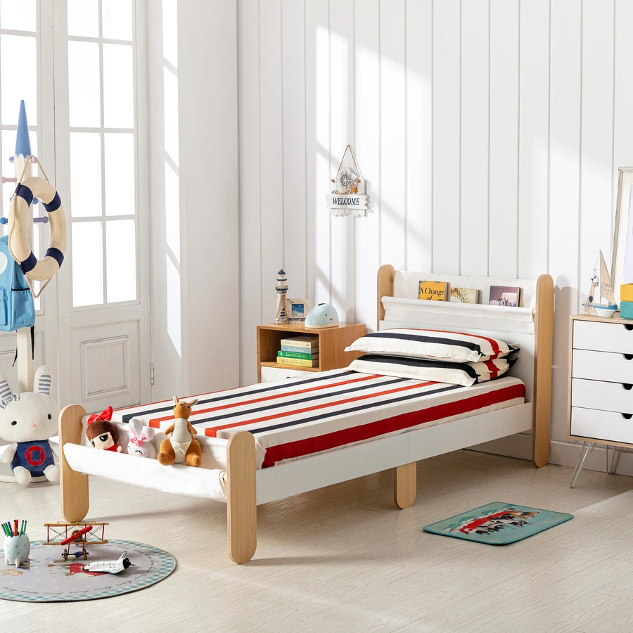 HOMCOM Kinderbett mit Kinderfreundlichem Design bunt
