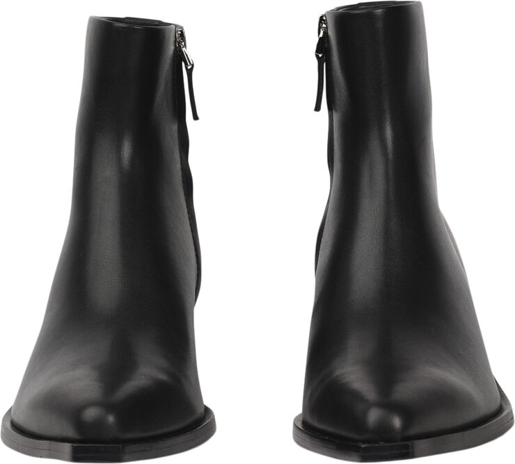 Lovelies DULZURA - ANKLE LEATHER BOOTS WITH ZIPPER Black