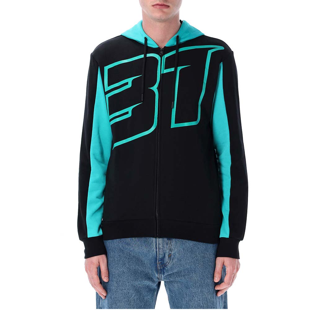 pedro acosta - Sweat zippé à capuche 31 Noir / Bleu