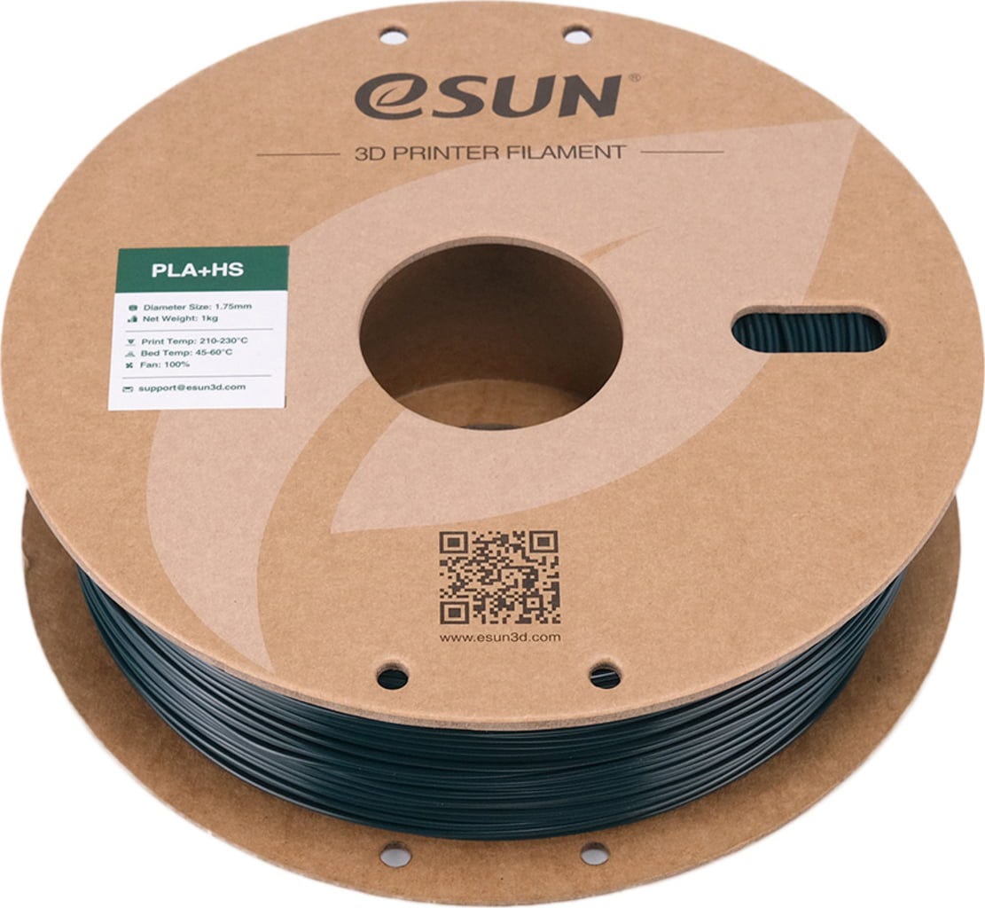 eSUN  PLA+HS Green, 1,75 mm / 1000 g    PLA-Filament für den Hochgeschwindigkeitsdruck