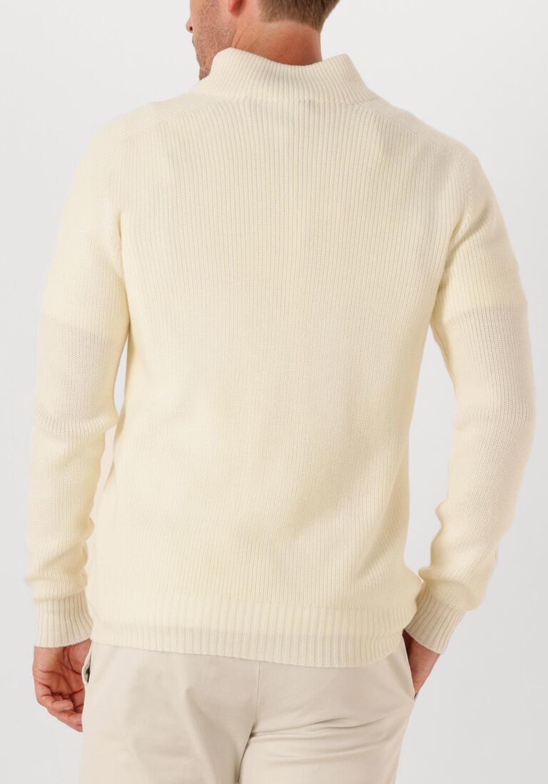 ecru gran sasso trui mock zip