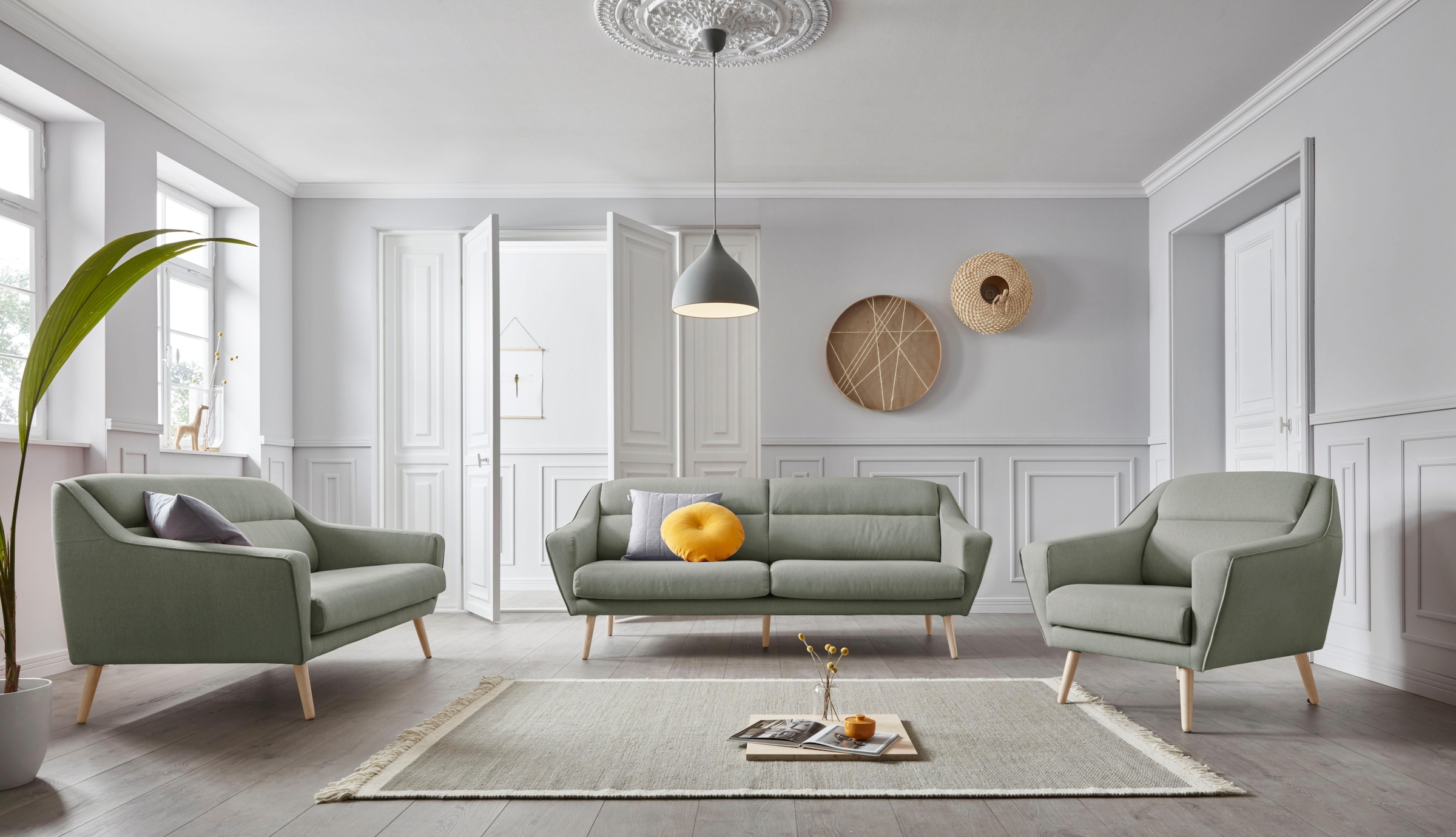 GOODproduct 2-Sitzer »Bille« mit Naht im Rückenkissen und Eiche-Beinen, Design by Morten Georgsen