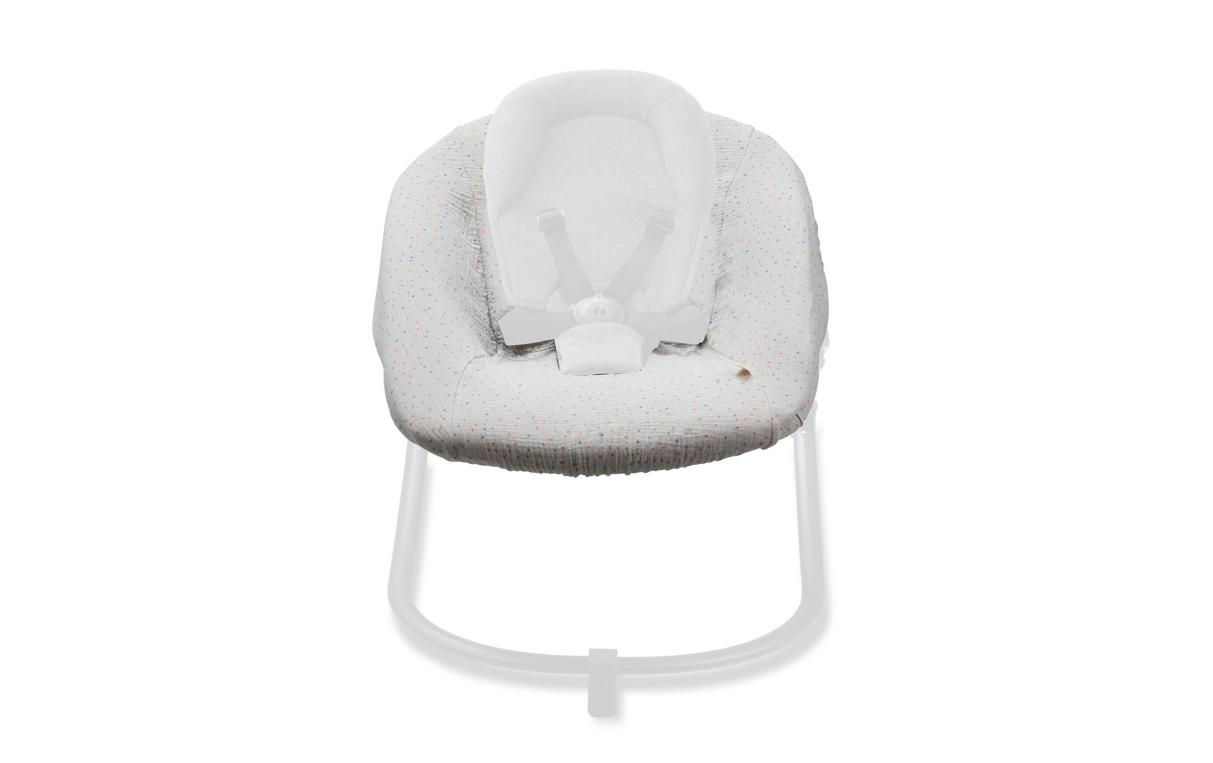 Bezug Bouncer Cover Beige DotsSchonbezug für Babywippen und Hochstuhlaufsätze