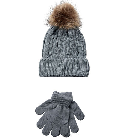 Sofie Schnoor Hue/Handsker - Strik - Grey Melange