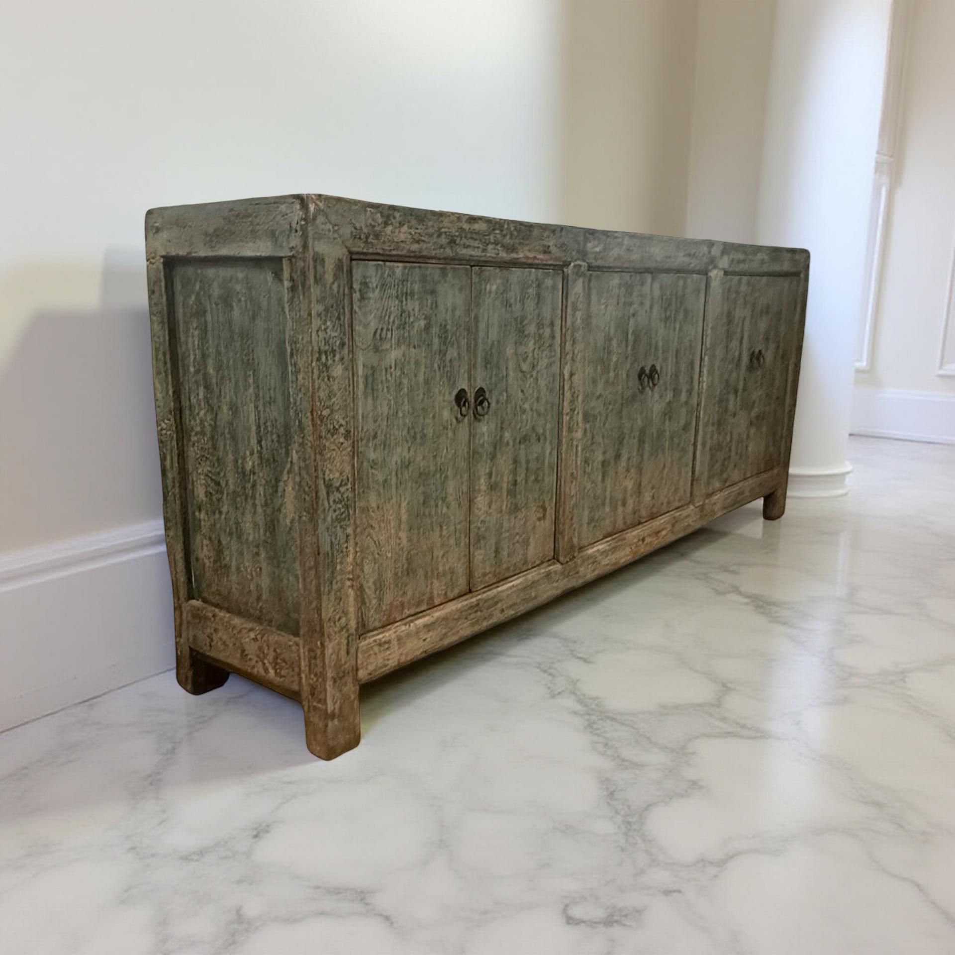 Dressoir 6 deur blauw/groen uniek