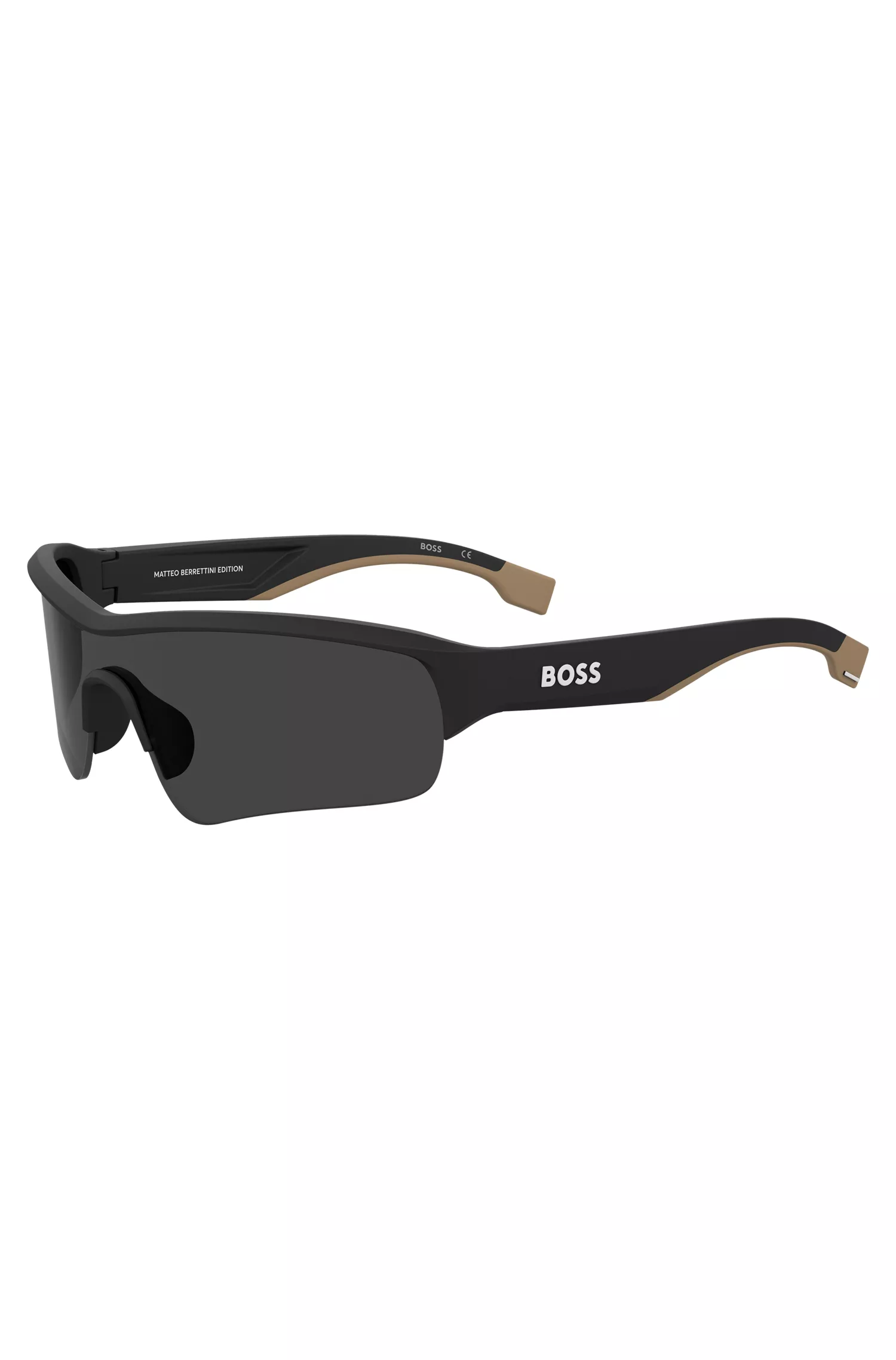 Óculos de sol estilo máscara BOSS Black-BOSS x Matteo Berrettini com logotipos