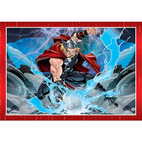 Avengers puslespil 4i1 - 12, 16, 20 og 24 brikker