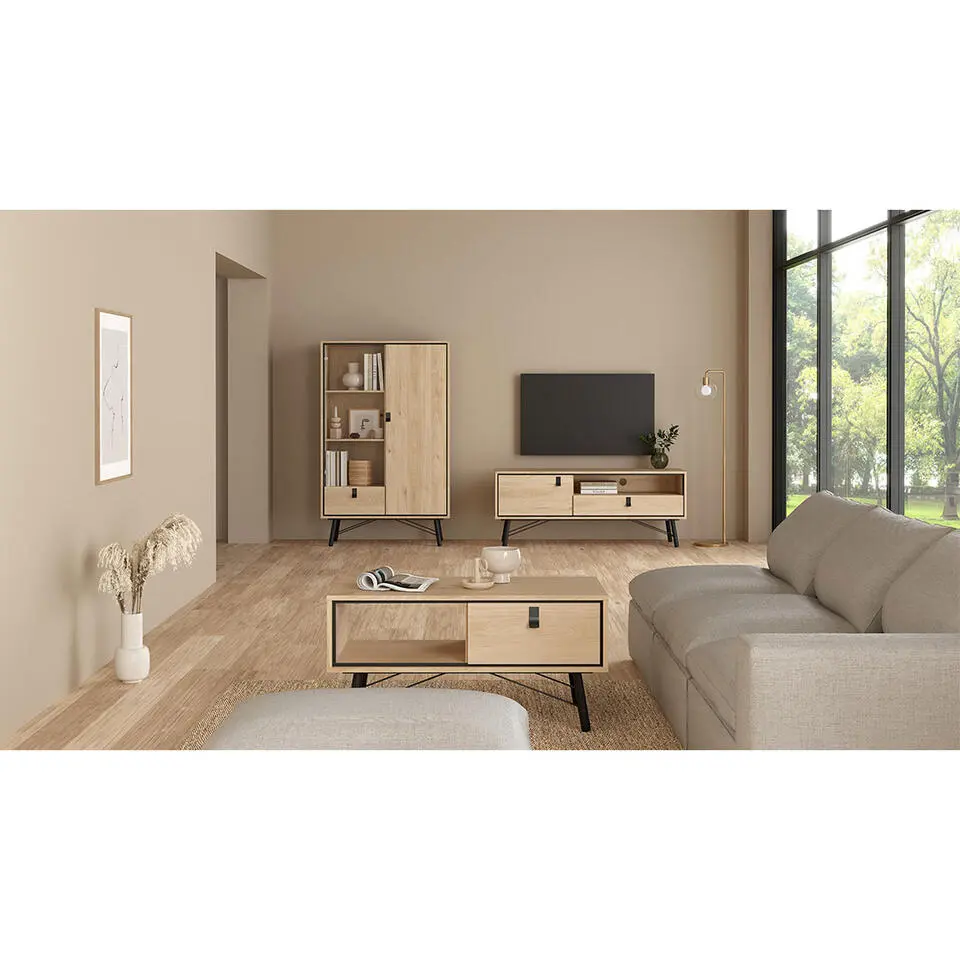 Hioshop Ry TV-meubel 1 deur 1 lade eikdecor