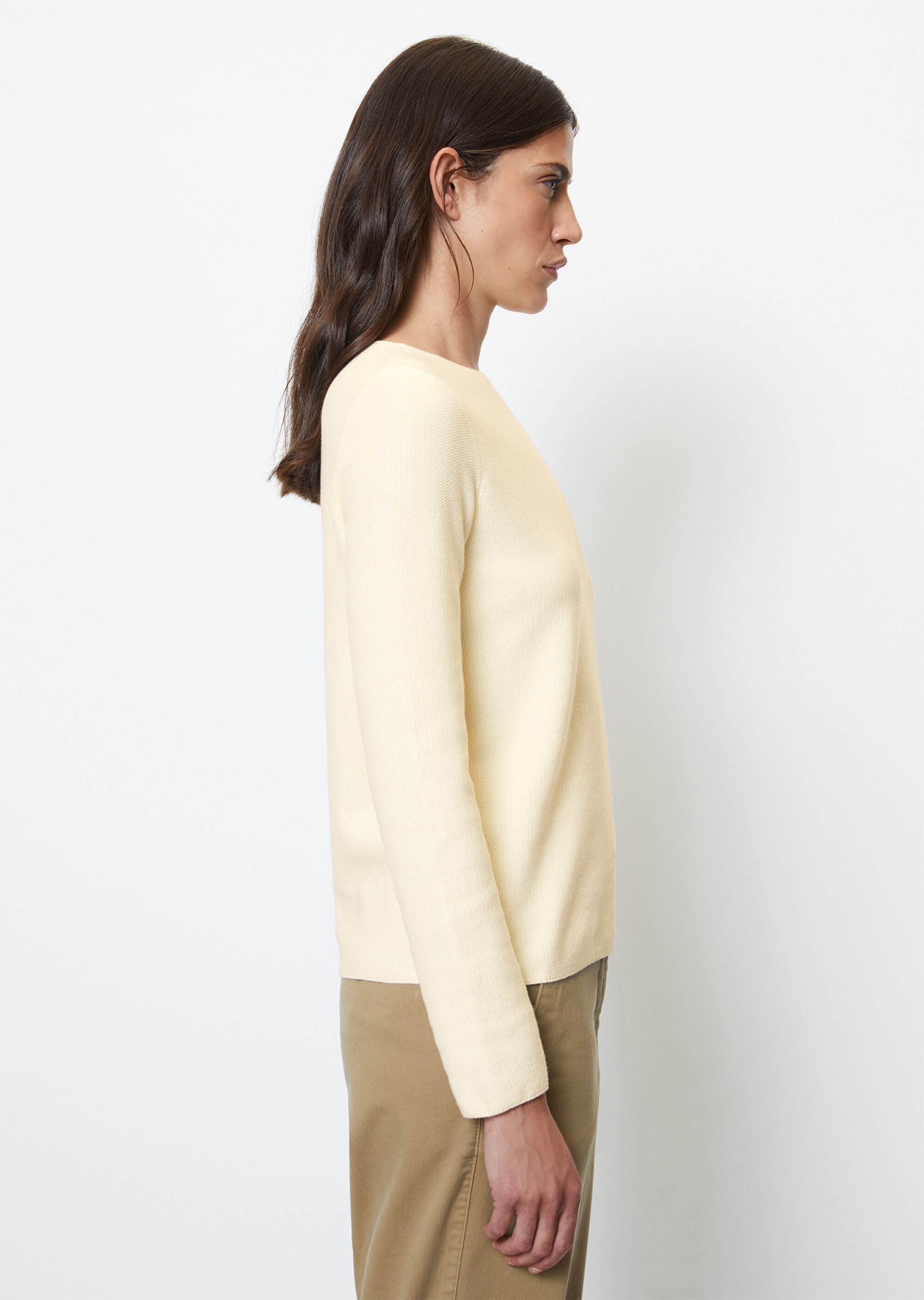 Pullover mit Reiskorn-Struktur aus softem Organic Cotton