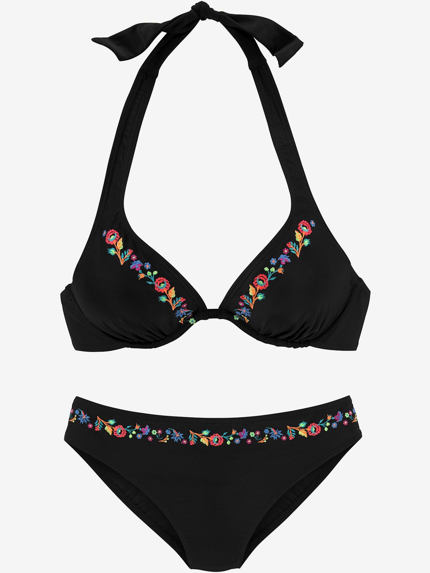 Maillot de bain à armatures détails floraux