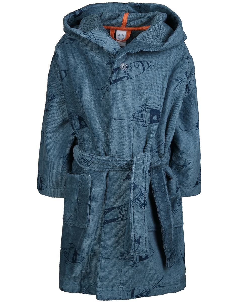 Bademantel ROCKET AOP in bluestone