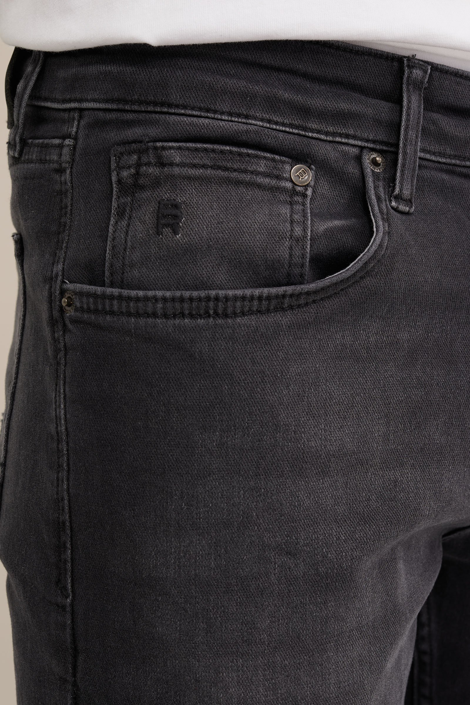slim fit jeans van jog denim Blue Ridge Zwart