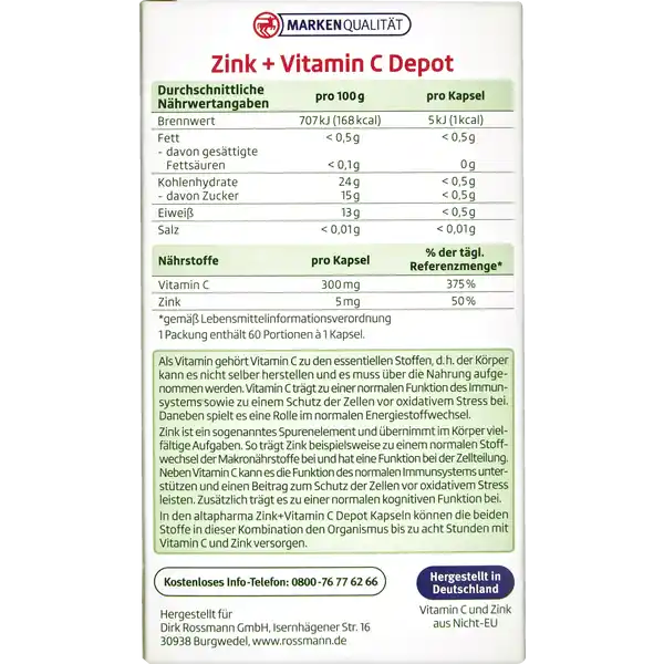 Zink + Vitamin C Depot