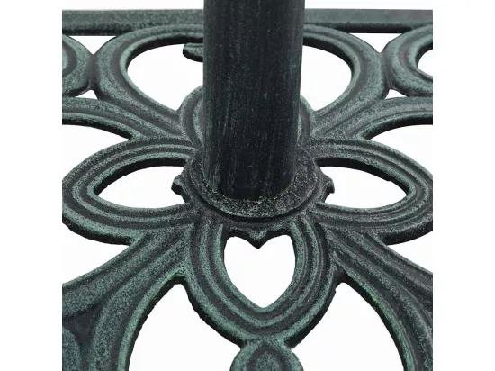 Socle de parasol vert 12 kg 49 cm fonte