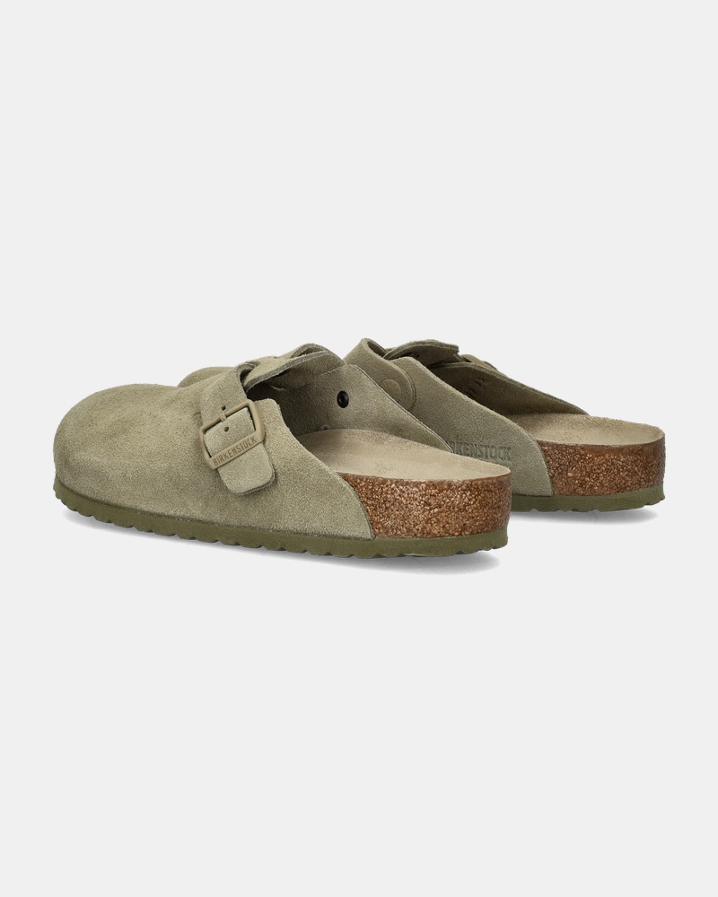 Birkenstock Boston Suède Sandalen  - bruin