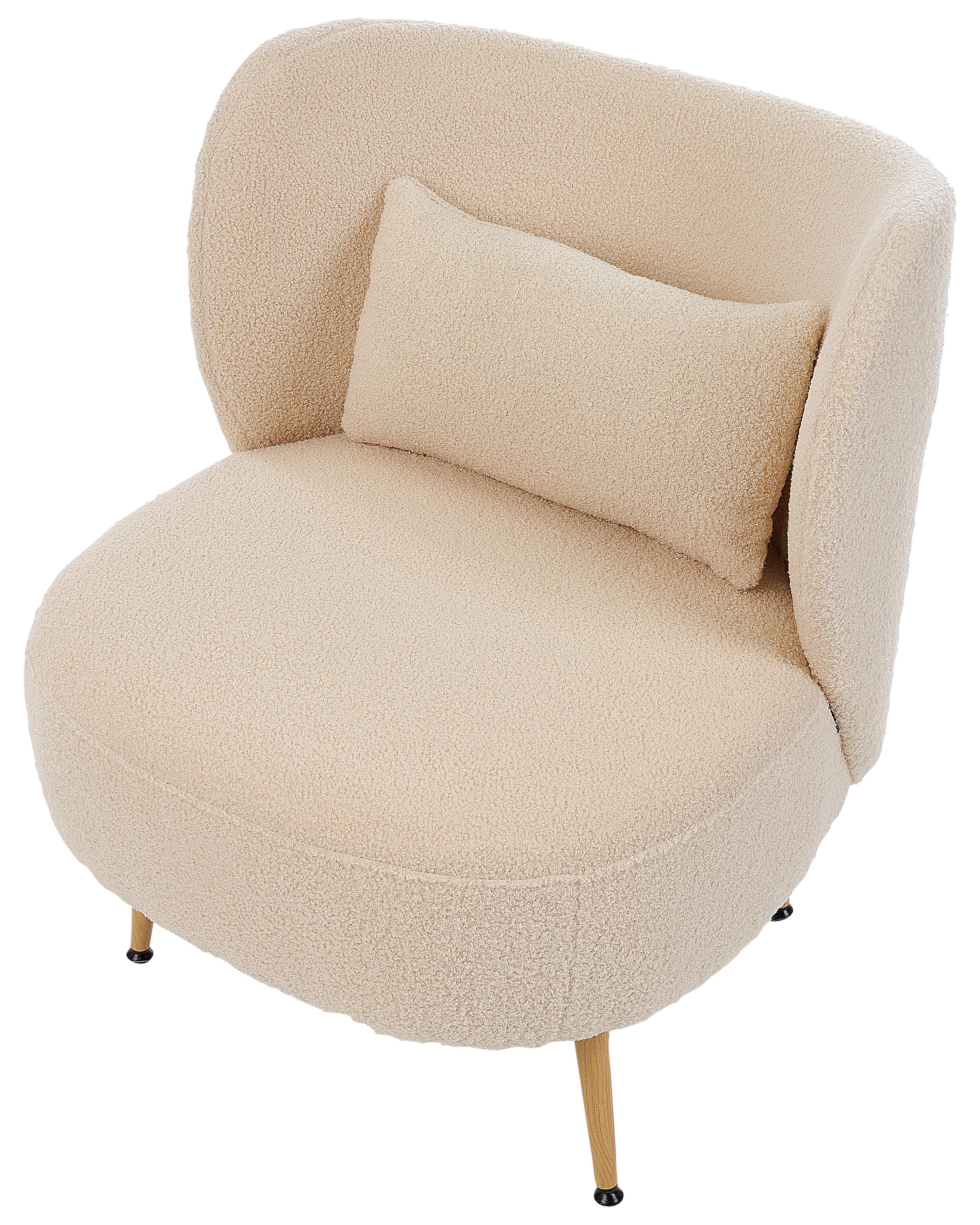 Fauteuil OTSBY II met kussen Bouclé Beige