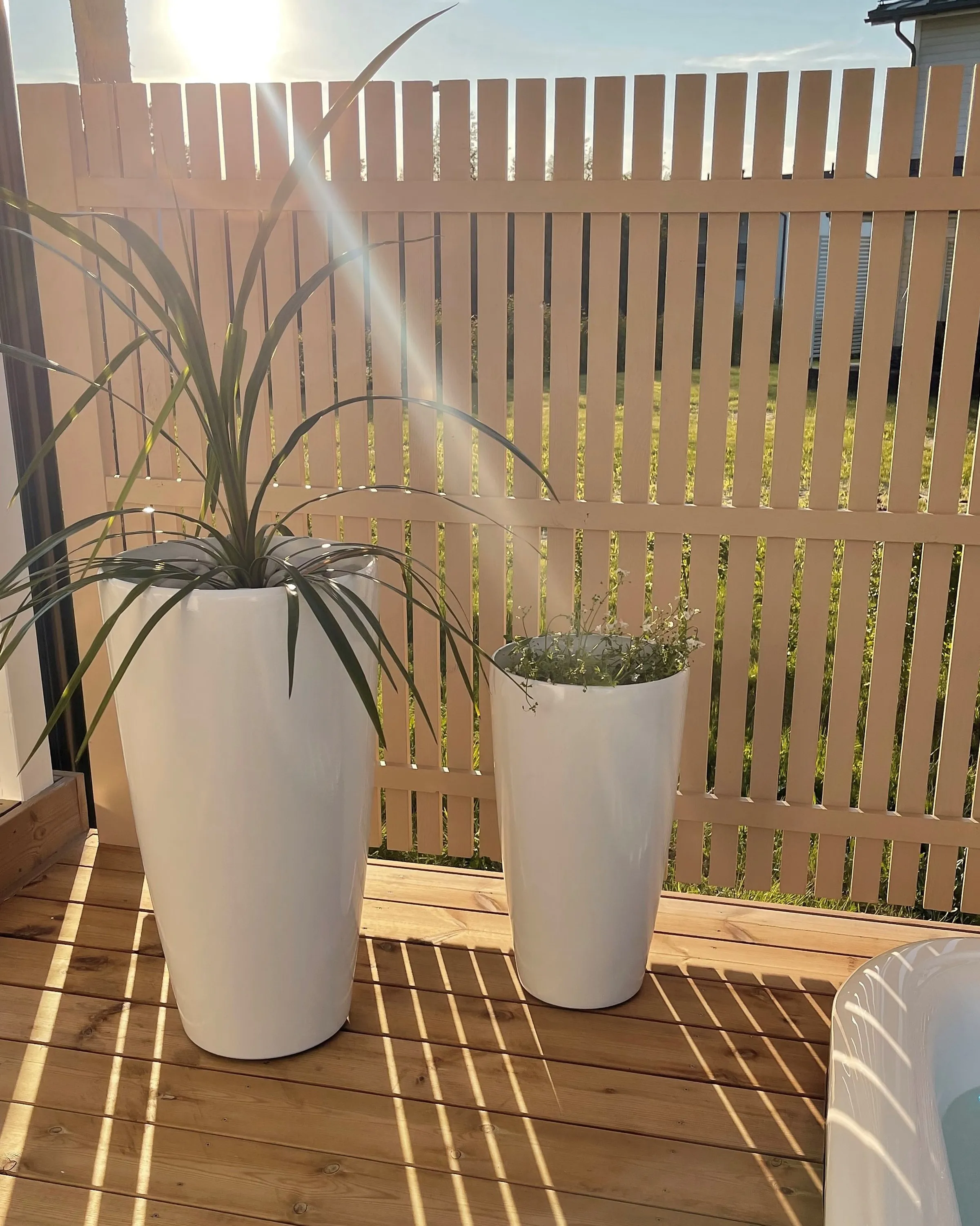 Bloempot TSERIA 40 cm Wit