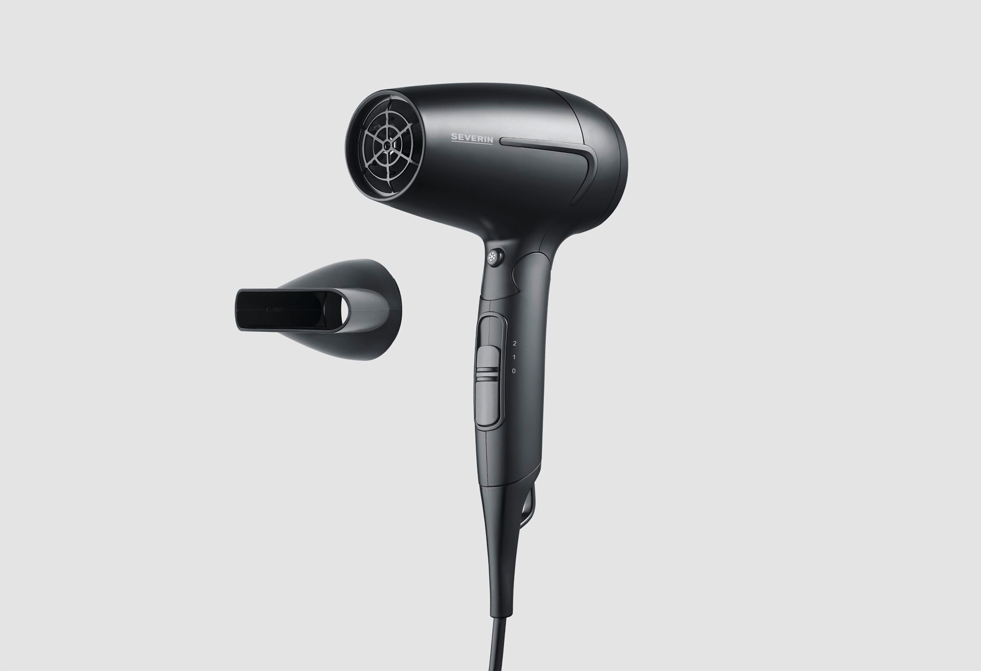 Severin HT 0159 Reisehaartrockner mit faltbarem Griff 1600 W schwarz