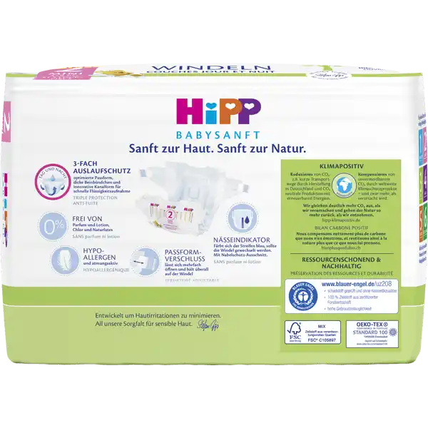 Babysanft Windeln Mini Größe 2 (4-8 kg)