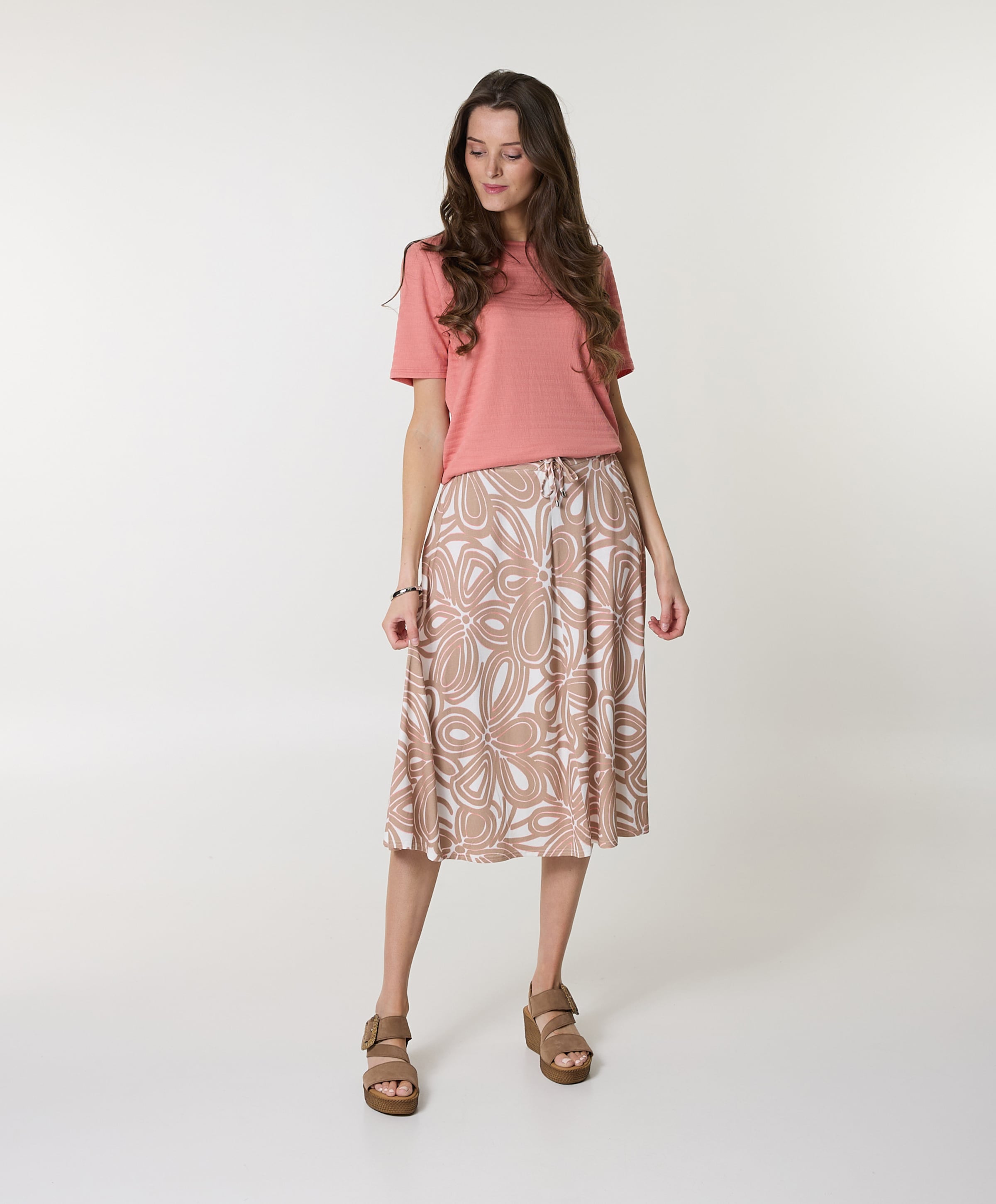 Frank Walder Dames rok beige