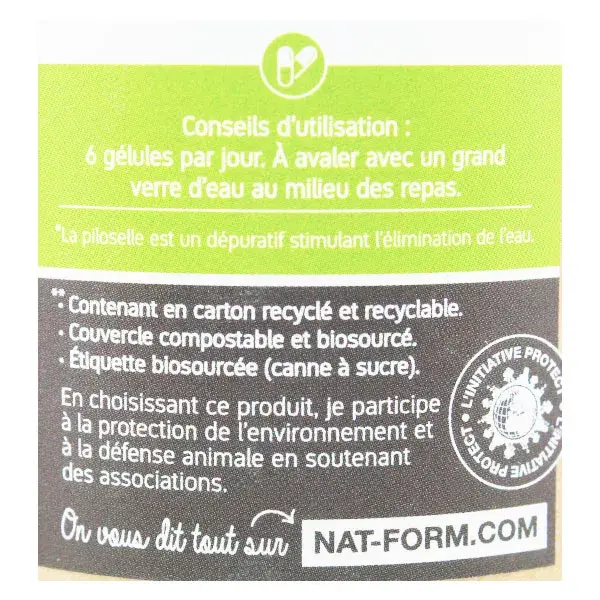 Nat & Form Pilosella Orgânica Ecológica 200 cápsulas