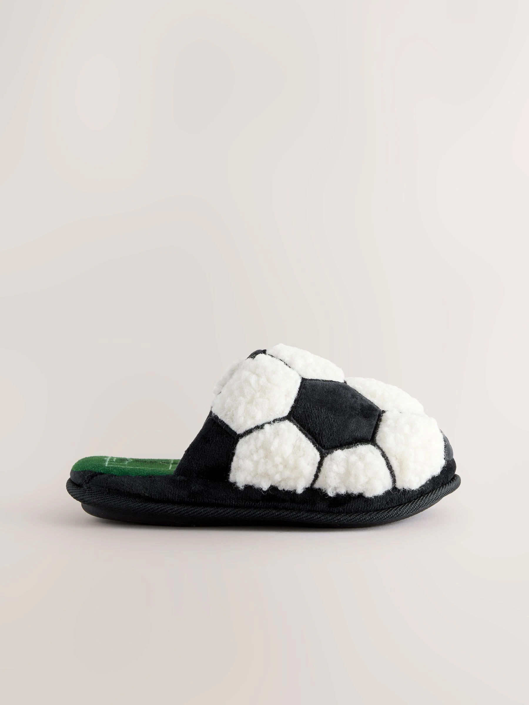 Zwart/wit - Football Slipper Mules