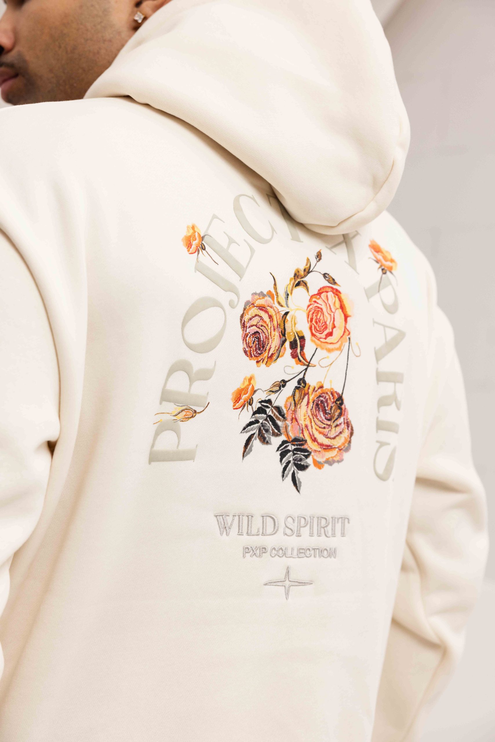 Project X Paris Gothic Roses Hoodie Heren Beige