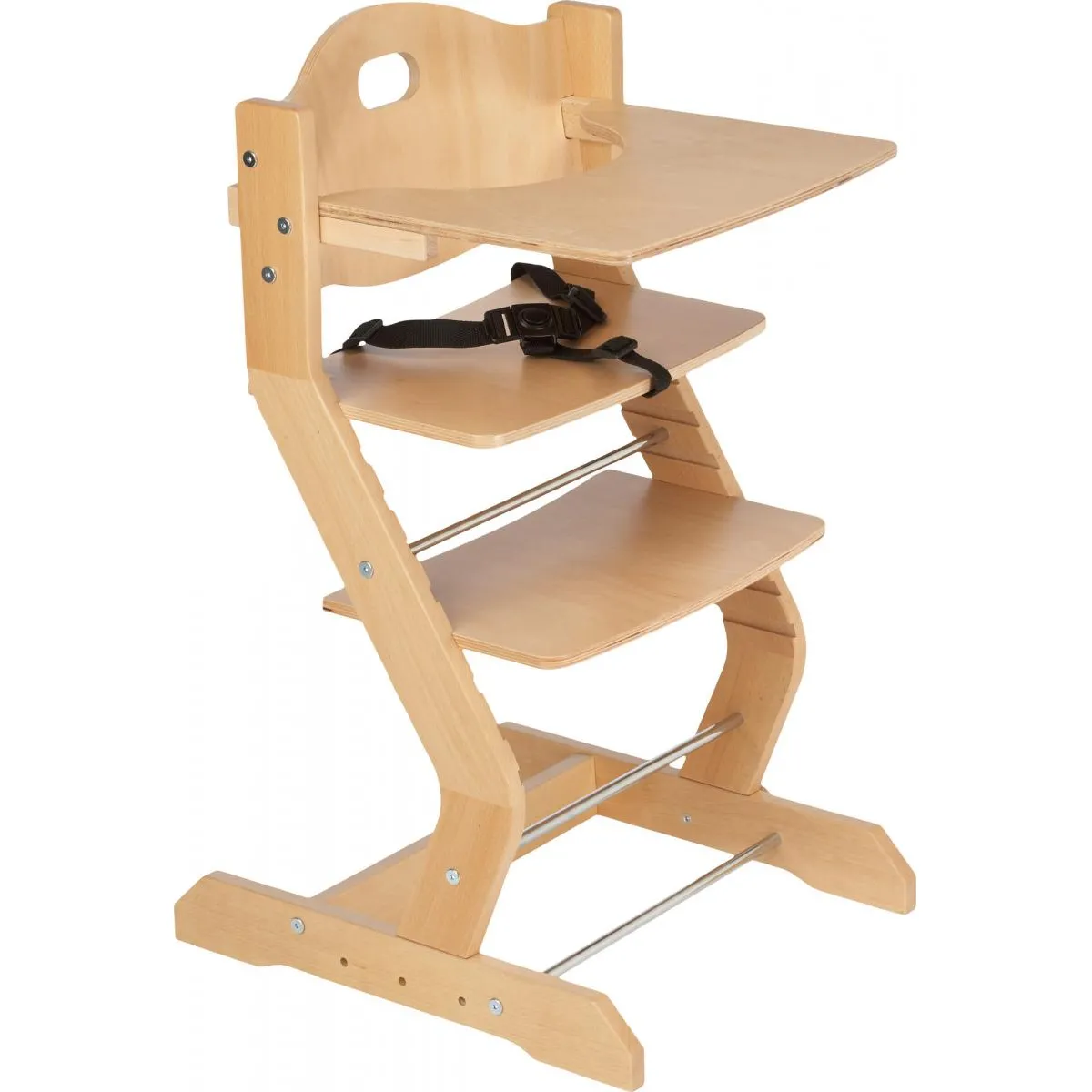 tissi Chaise haute plateau - Bois naturel
